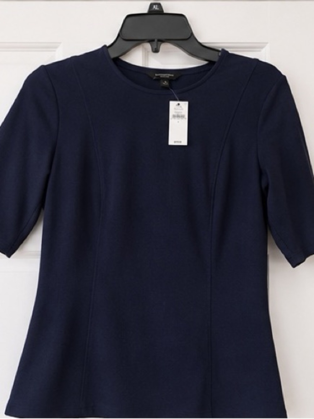 NWT Banana Republic Preppy Navy Soft Touch Fitted Top - Small